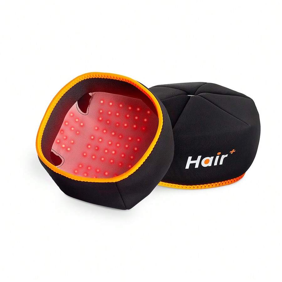 101-Portable Red Light Therapy Cap Hair Head LED Red Infrared Device Lamp Relax Brain Hair Skin Treatment Insomnia Heating Hat Head-Plug In - Black - View 1