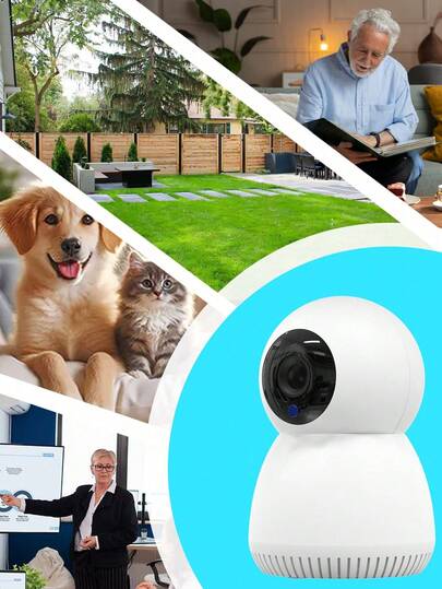 1pc/ WiFi Security Camera 355 Degree Intercom Night Vision, Remote Control Home Indoor Outdoor APP To View Anytime Anywhere, Cameras view 4