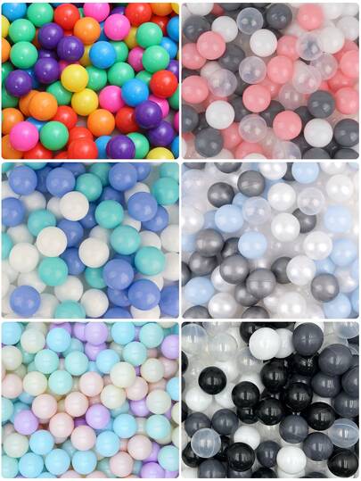 50pcs 5.5cm/2.16in Soft Plastic Balls, Anti-Crush, Suitable For Baby Toddler Ball Pit, Playhouse And Tunnel, Indoor Outdoor Toy Balls, Party And Christmas Decoration Toys