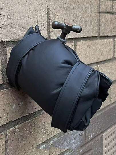 1pc Outdoor Faucet Freeze Cover, Leather Faucet Cover Freeze Protection, Faucet Freeze Protection Cover