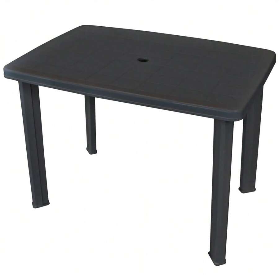 Garden Table Anthracite 101x68x72 Cm Plastic - Multicolor - View 1