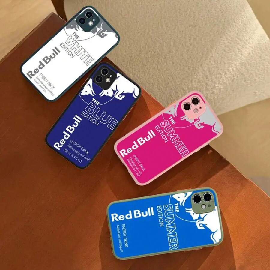 Fashion R-Red B-Bull Logo Phone Case Cover Compatible With 16 15 14 X XR XS 7 8 Plus 11 12 13 Pro MAX 13mini Matte Shockproof Case, Cover Compatible With 17 Pro Case, 17 Pro Max Case, 17 Case, 16 Pro Case - Z4 - Xem 1