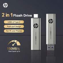 Ổ đĩa flash USB 3.2 HP 64GB vỏ kim loại, USB tốc độ cao 128GB, ổ cứng di động 256GB dùng cho máy tính để bàn, máy tính xách tay và TV. - Bạc - Xem 5
