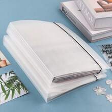 1 قطعة ألبوم تخزين الصور الشفاف الكبير، مجلد منظم لتخزين أختام وقوالب القص