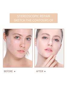 NOVO 二合一高光修容棒，哑光亮肤塑脸，鼻影，遮瑕膏 - 02#自然色 - 查看 11