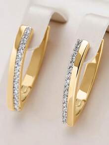 1 Pair Classic Cubic Zirconia Teardrop Earrings, Suitable For Women, Can Be Worn For Weddings, Engagements, Valentine's Day And Other Occasions, An Ideal Gift Choice - 2# - View 17