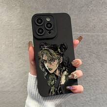 Funda de Teléfono Suave Angel Eyes con Patrón de  de Anime Impresión UV Cubierta Mate de Teléfono Protección Completa de 360 Grados para iPhone 11 12 13 14 Pro Max 15 XR X/XS 7 8 Plus SE Mini para Smartphone - Azul Klein - Ver 1