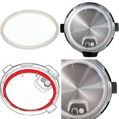 Instant Pot de silicona Anillo de sellado para jarra de, Blanco transparente, 1(7.6 Litros Sealing Ring Clear)