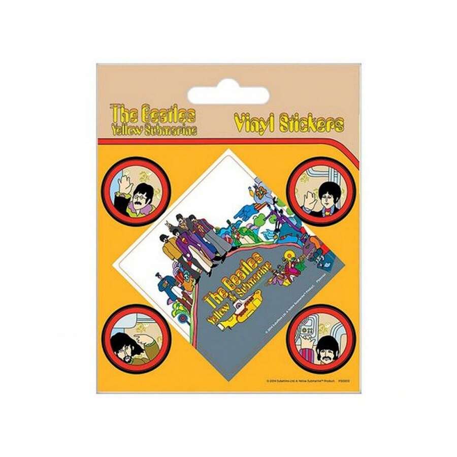 The Beatles Yellow Submarine Vinyl Stickers (Pack Of 5) (Multicoloured) - 100% Mixed - (BS3287) - Multicolor - View 1