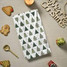 2/4/48pcs Vintage Christmas Kitchen Towels - Ultra-Soft, Absorbent Polyester Dish & Large Christmas Tree Patterns - Perfect For Holiday Decor & New Year Gifts,Christmas Decoration,Kitchen Decoration,Party Decoration - Multicolor - View 11