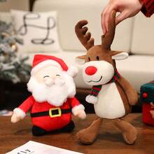 1pc Christmas Series Plush Doll, Santa Deer, Gingerbread Man, Snowman, Christmas Tree, Santa Claus Doll, Soft Plush Stuffed Doll, Christmas Party Decor, Christmas & Birthday Gift - Multicolor - View 7
