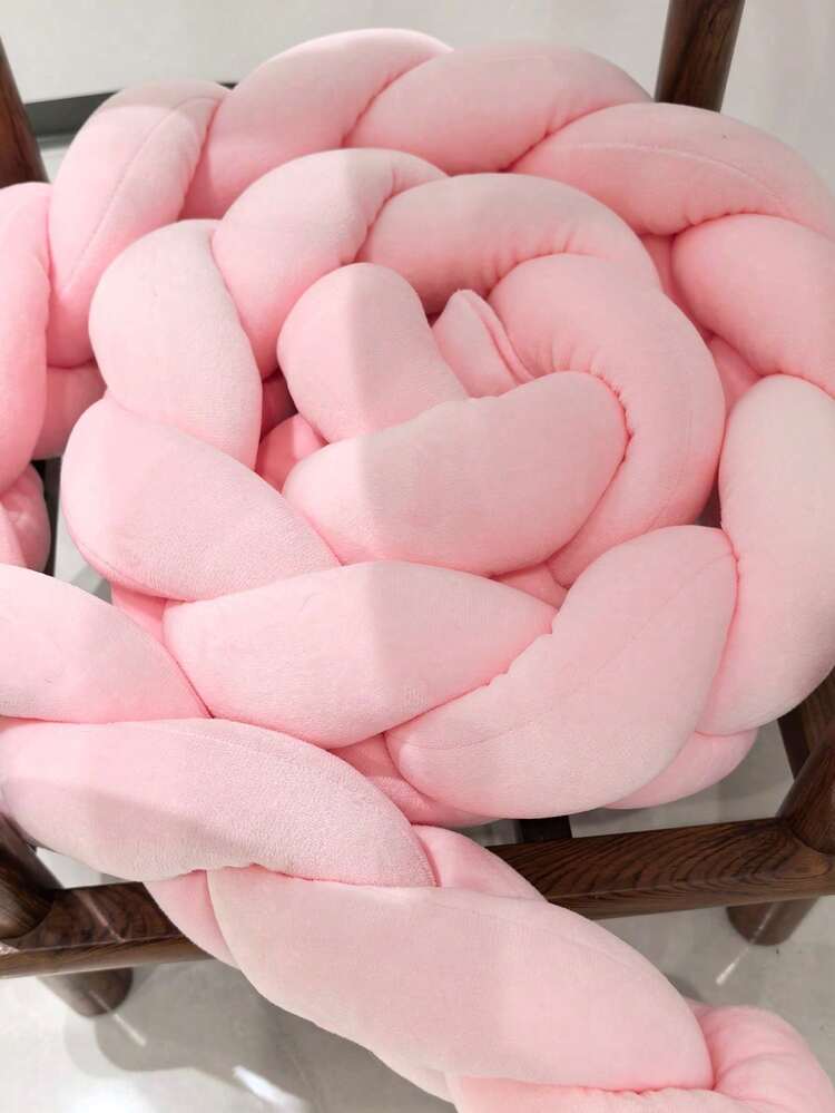 AIBOYING 1 tấm chắn nôi em bé đan bện, đệm mềm chống va chạm cho trẻ sơ sinh, trang trí phòng trẻ em, tấm chắn dài đan móc với các quả cầu thắt nút, vòng chắn nôi đan xoắn, tấm chắn nôi trẻ sơ sinh dùng được quanh năm, hàng rào an toàn cho giường em bé - Nhiều màu - Xem 8