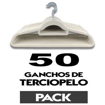 50 Ganchos para Ropa de Terciopelo, Gancho Plateado Giratorio de 360 Grados, Para Todo Tipo de Ropa, Antideslizante (Negro o Gris)
