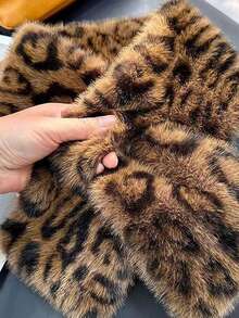 1 Stück Damen Herbst/Winter Faux Kaninchenfell umkehrbarer dicker und warmer Nackenwärmer Schal