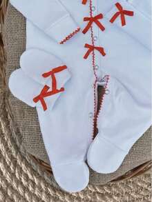 Nika Baby 3-Piece Cotton Suede Maternity Kit - 紅白色 - 查看 3