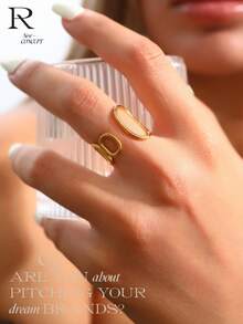 Fashionable Niche Design Minimalist Stainless Steel Open Ring