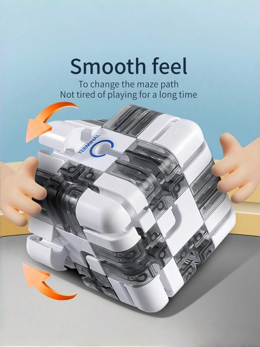Cubic Maze Advanced Version GCC Intelligent Balance 3x3 3D Marble Rolling Maze Puzzle, High IQ Stress Relief Toy, Learning & Educational Toy, Children Toy, Christmas Gift