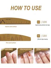 KAMUA 3/5/10 piezas Limas de uñas profesionales reutilizables de 100/180 granos con doble cara lavables, herramientas de manicura para extensiones de uñas de polímero, gel y acrílico, adecuadas para uso en casa y salón