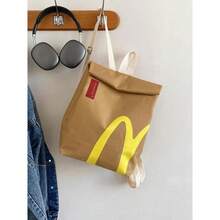 W&P    Stylish McDonald's Printed Backpack, Spacious Casual Storage Bag With Adjustable Straps Ideal For Everyday Carry