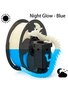 PLA 夜光彩虹 3D 打印耗材真空密封线轴荧光青色 1.75 毫米直径 ±0.03 毫米尺寸精度无味且高强度兼容大多数 FDM 打印机和笔式打印机 - 彩色 - 查看 12