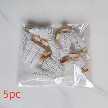 12/20/24 Pieces Tabletop Christmas Tree 4.5cm/1.77inch Green Decorations Mini Christmas Tree Pine Wood Tabletop Decorations Mini Set Party Decorations, Christmas Decorations, New Year Gifts - Blue-green - View 17