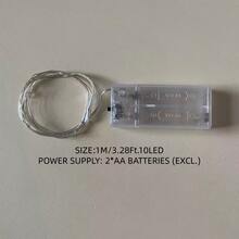 1 件 10/20/30/50/70/100 LED 1/2/3/5/7/10 米万圣节灯串，适用于房间装饰、创意礼物、花束装饰、仙女灯 - 彩色 - 查看 8