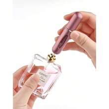1pc Mini Metal Perfume Atomizer  Ideal For Perfume Decanting, Compact & Portable Made Of Metal - Pink - View 11