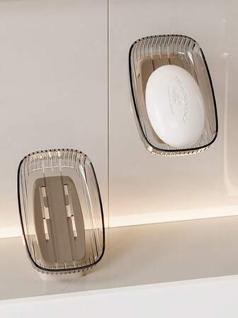 大号皂盒架，自排水皂盒，塑料皂盒，淋浴、浴室、厨房皂盒 - 无盖