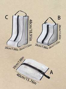 Bolsa de Armazenamento Transparente para Sapatos e Botas, Bolsa de Armazenamento de Botas, Bolsa de Armazenamento de Sapatos À Prova d'Água e à Prova de Poeira, Bolsa de Armazenamento Portátil e Dobrável, Organização de Armazenamento de Sapatos, Reutilizável, Protetores de Sapato, Itens Domésticos, Itens Essenciais para o Lar, Acessórios de Viagem