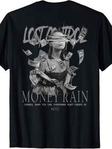 Modern Streetwear With Backprint Motif Modern Hip Hop Vintage Graffiti Urban Back Print Streetwear T-Shirt - 款式7 - 查看 1