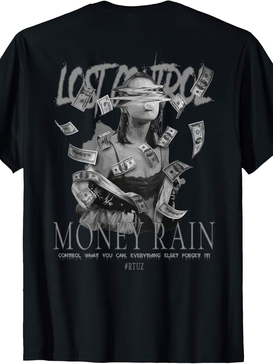 Modern Streetwear With Backprint Motif Modern Hip Hop Vintage Graffiti Urban Back Print Streetwear T-Shirt - 款式7 - 查看 1