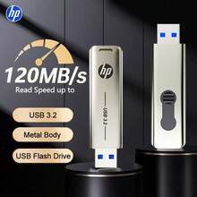 Ổ đĩa flash USB 3.2 HP 64GB vỏ kim loại, USB tốc độ cao 128GB, ổ cứng di động 256GB dùng cho máy tính để bàn, máy tính xách tay và TV. - Bạc - Xem 2
