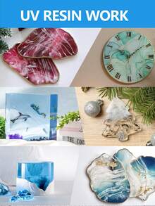 Bộ dụng cụ epoxy nhựa 120ml/250ml, nhựa epoxy trong suốt dùng cho đồ thủ công DIY và làm trang sức, tỷ lệ pha trộn 1:1, không tạo bọt khí và không bị ố vàng. - Bộ nhựa Epoxy - Xem 6