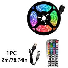 1卷1米~20米RGB LED灯带，USB供电，多色变色，带44键遥控器，适用于卧室、派对、家居装饰；RGB变色柔性LED灯带，电池供电，带红外24键遥控器，适用于卧室、桌面、家居、房间
