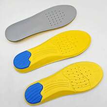 1 Paar Gel-Einlegesohlen mit Fußgewölbeunterstützung - Blau & Lila, atmungsaktiv & stoßabsorbierend für Herren und Damen Laufschuhe, anpassbare Passform (Farbe und Stil zufällig)