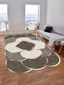 Tapete marrom, moderno, minimalista, lavável, de veludo, 900g/m², para sala de estar, quarto, cozinha, área externa, escritório, entrada - Castanho - Ver 5