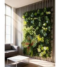 1 Piece Of Artificial Grass Wall, Green Plastic Artificial Leaf Board Wall Decoration, Artificial Spring Grid, Suitable For Gardens, Courtyards, Simple Artificial Leaf Home Decoration, Valentine's Day, Gift Birthday Graduation, Fake Plants