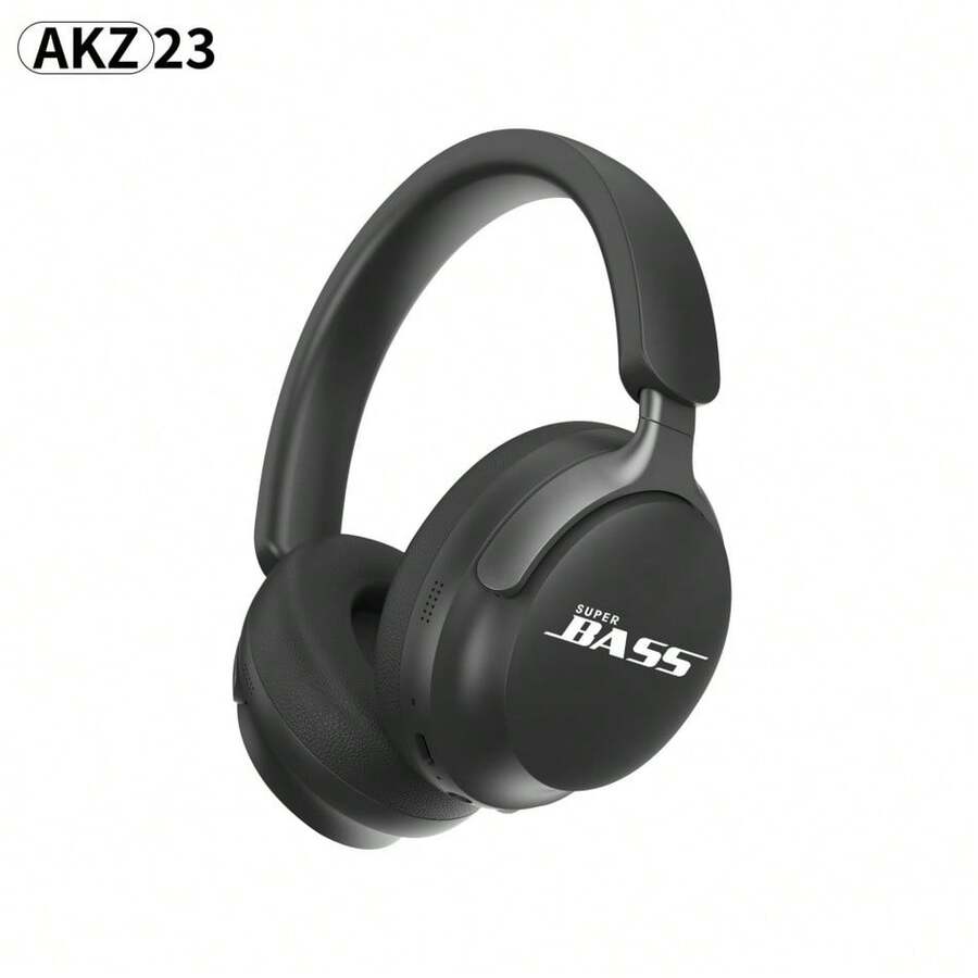 跨境用 ワイヤレス 新型ヘッドセット型ブルートゥースヘッドホン マカロン色 ヘッドセット AKZ - 23 メモリーカード対応 FM 対応 - ブラック - チェックする 1