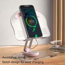 1pc 360° Rotating Phone/Tablet Stand, Adjustable & Foldable Desktop Holder Stand With Non-Slip Silicone Base, Portable Compatible With Desk Stand Compatible With Iphone, Android Phones, Gift For Family, Friends, Phone Accessories - Multicolor - View 4