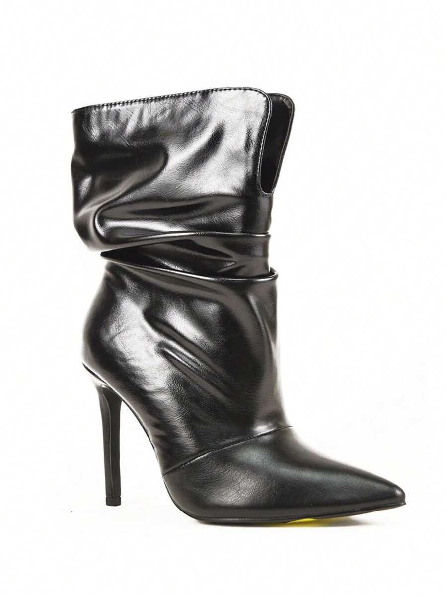 So Me Savvagem Women's Ankle Pointy Bootie Western Side Zipper Party Holiday Party Fall/ Winter - 黑色 - 查看 1