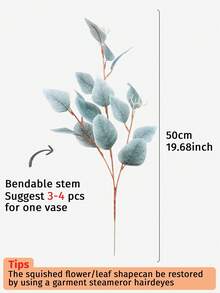 2 件/4 件/6 件人造闪光植物与浆果，可爱的圣诞树装饰饰品剪枝，适用于客厅和卧室、婚礼、派对、家居装饰、书桌装饰。万圣节装饰、感恩节圣诞用品、家居装饰、餐桌装饰、室内外圣诞装饰 - 淺藍色 - 查看 2