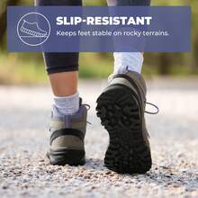 Women Hiking Boots Waterproof Suede Ankle Boots Lace-Up Slip-Resistant Outdoor Trekking Camping Trail Hiking Boot Shoes - 杏色 - 查看 5