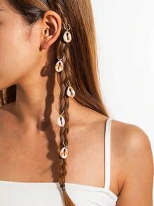 imoli 5 件海滩度假风格编织环发饰，女士派对礼物 - 27221-4-khaki - 查看 7