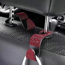 Sparkling Rhinestone Car Back Seat Headrest Hooks & Car Purse Holder - một kích cỡ - Xem 3