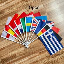 10pcs/Set 14x21cm Hand Held Flags Of 10 European Countries - Multicolor - View 2