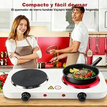 Electric Grill, Black Flat Disc, Adjustable Temperature Control, Even Heat Distribution, Non-Stick Surface, 5 Heating Levels, Indicator Light, Portable And Compact. - White - View 6