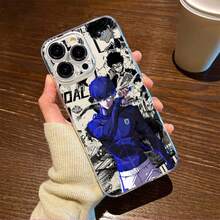 Funda de teléfono transparente de anime genial Blue Lock X Yoichi Isagi para iPhone 16 15 14 13 12 11 Pro Max XR Plus - Z10 - Ver 13