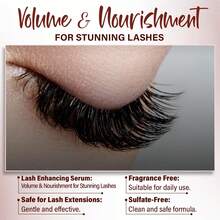Herbishh Suero potenciador de pestañas: fórmula para el crecimiento de pestañas más largas y gruesas,  para extensiones de pestañas, sin fragancia, para pestañas más gruesas y saludables, sin sulfatos, 0.135 fl. onza - 1 - Ver 3