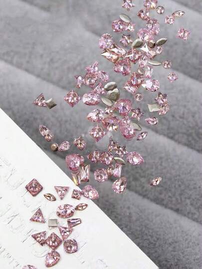 50 قطعة من الزركونيا الشفافة الصغيرة لتزيين الأظافر - لامعة للغاية، حجر الراين ذو القاع المدبب للزينة اليدوية والقدم