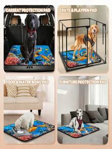 1 pieza Alfombrilla para mascotas con diseño de tortuga marina, lavable y reutilizable, alfombrilla de entrenamiento para mascotas, adecuada para todas las estaciones, fácil de limpiar, multiusos para viajes